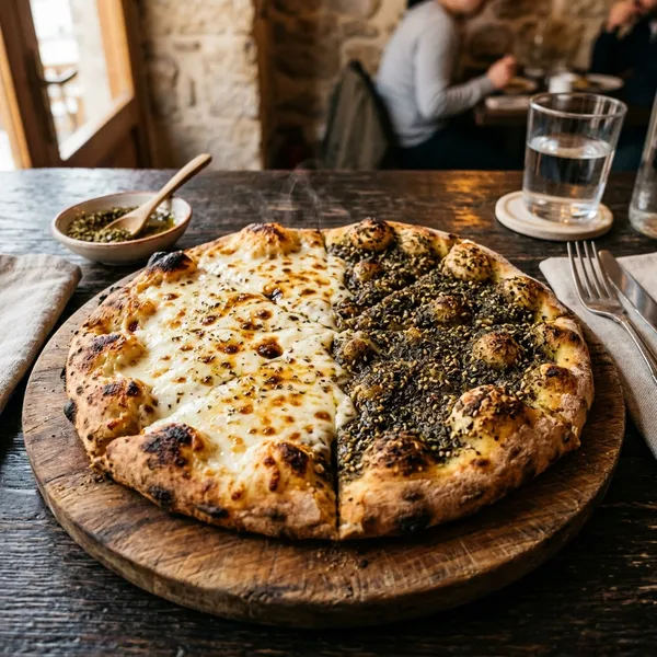 Käse und Zaatar
